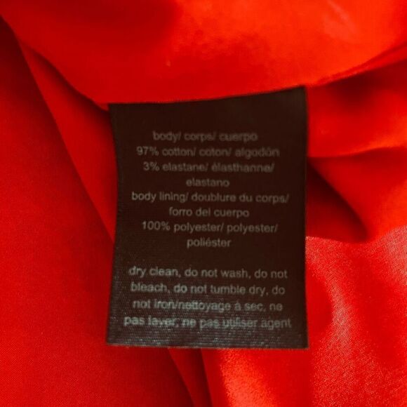 Tommy Hilfiger Belted A-line Dress Scarlett Red and Blue size 6 - Picture 11 of 13